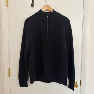 GAP Men's Navy Half-Zip Mock Neck Sweater